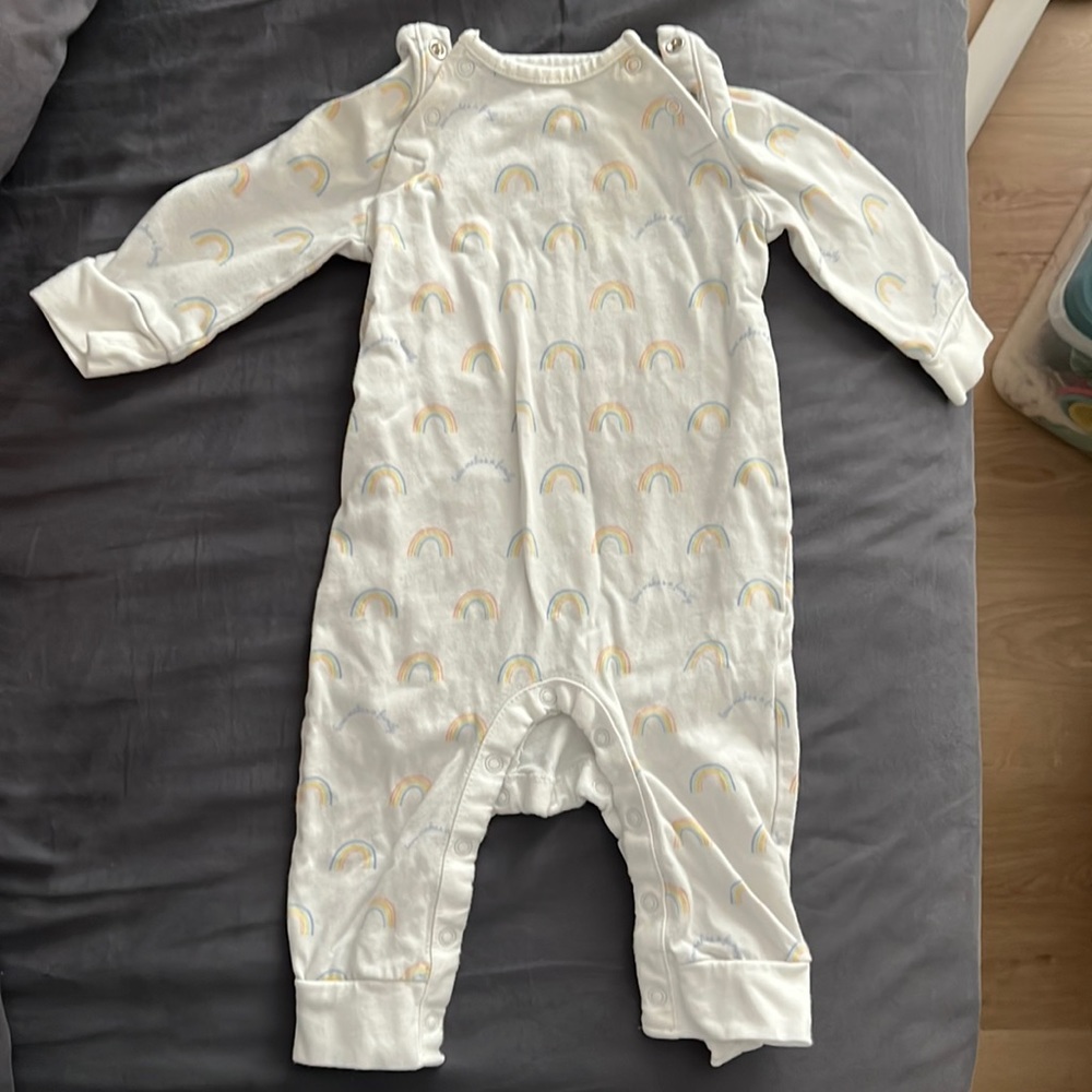 Janie and Jack onesie rainbows “love makes a family”